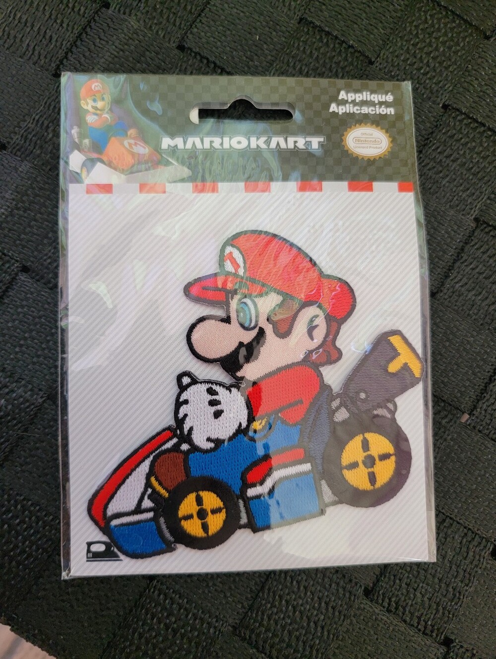 Mario Kart Red Embroidered Iron On Patch